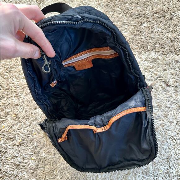 MZ Wallace Black Camouflage Mini Quilted Backpack Puffer Size M - Picture 6 of 16